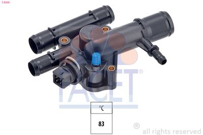 Thermostat, coolant FACET 7.8505