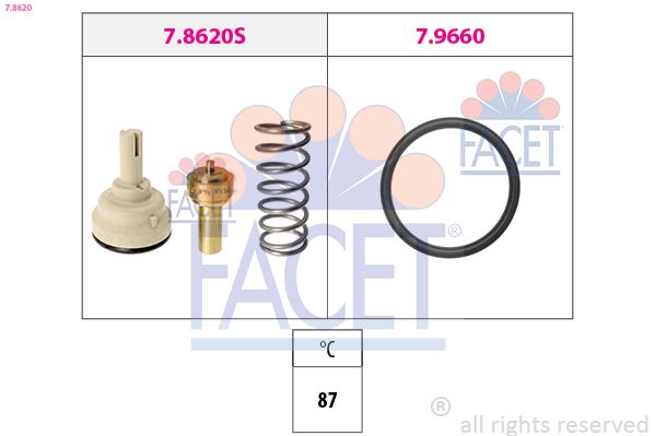 FACET 7.8620 Thermostat, coolant