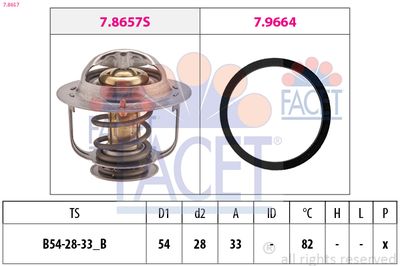 Thermostat, coolant FACET 7.8657