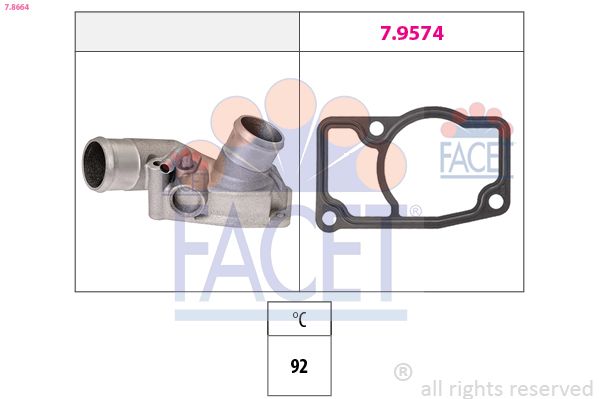 FACET 7.8664 Thermostat, coolant