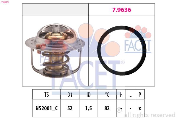 FACET 7.8679 Thermostat, coolant