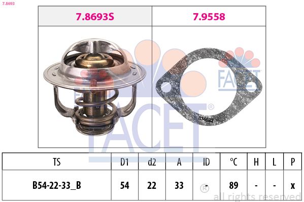 FACET 7.8693 Thermostat, coolant