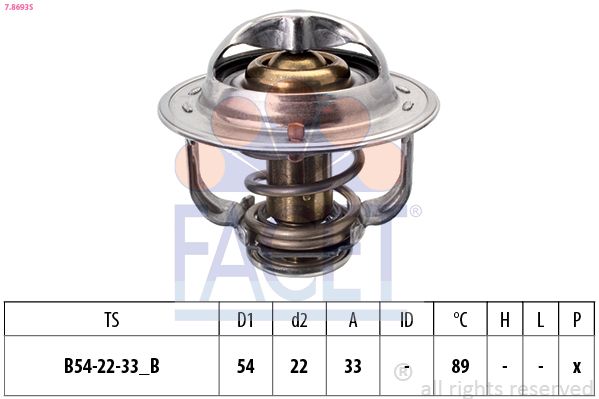 FACET 7.8693S Thermostat, coolant