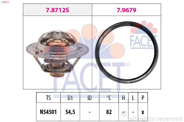 FACET 7.8712 Thermostat, coolant