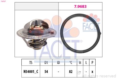 Thermostat, coolant FACET 7.8727