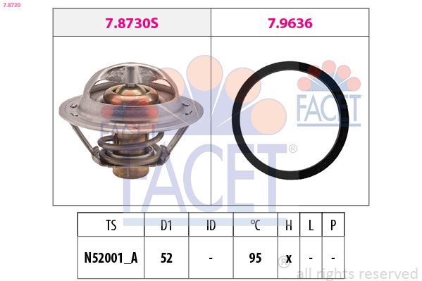 FACET 7.8730 Thermostat, coolant