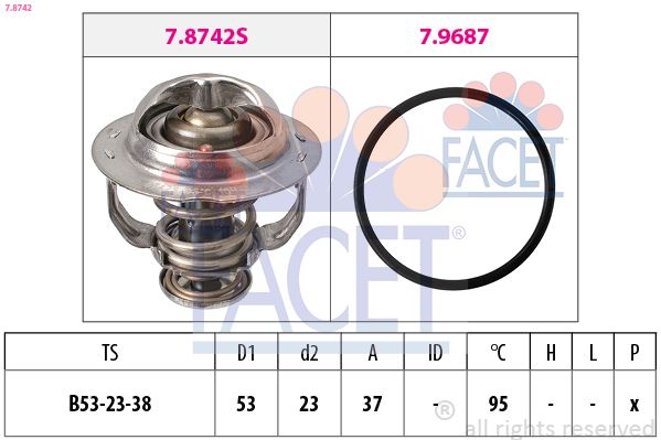 FACET 7.8742 Thermostat, coolant