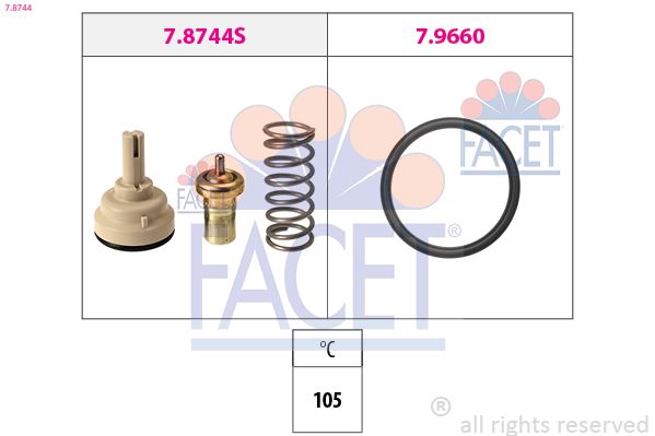 FACET 7.8744 Thermostat, coolant