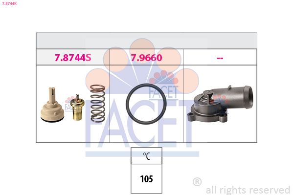 FACET 7.8744K Thermostat, coolant