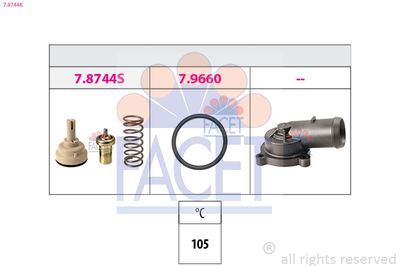 Thermostat, coolant FACET 7.8744K
