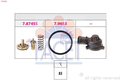 Thermostat, coolant FACET 7.8745K