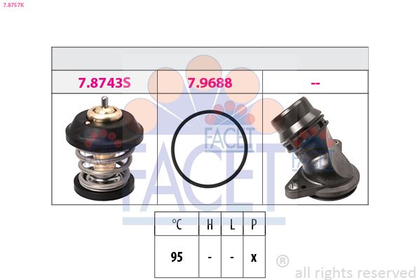 FACET 7.8757K Thermostat, coolant