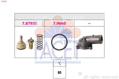 Thermostat, coolant FACET 7.8793K