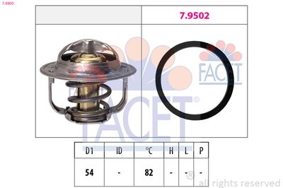 Thermostat, coolant FACET 7.8800