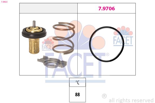 FACET 7.8822 Thermostat, coolant