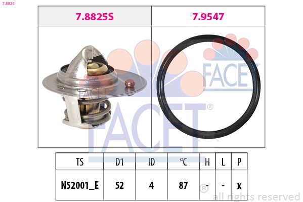 FACET 7.8825 Thermostat, coolant