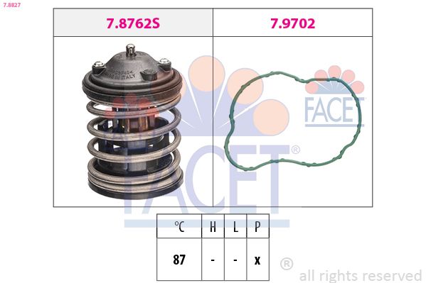 FACET 7.8827 Thermostat, coolant