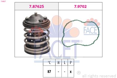 Thermostat, coolant FACET 7.8827