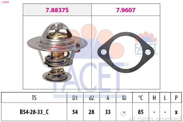 FACET 7.8838 Thermostat, coolant