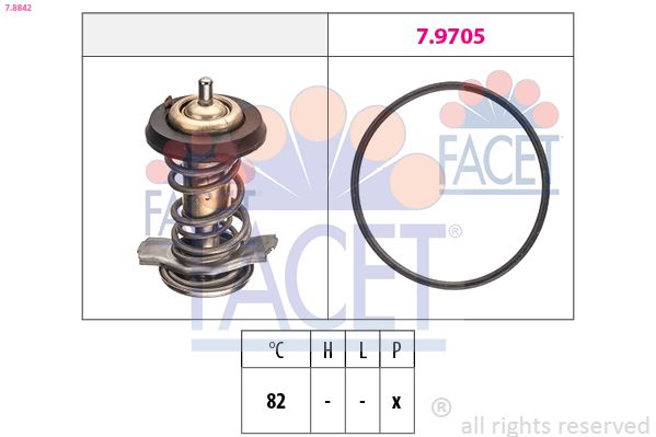 FACET 7.8842 Thermostat, coolant