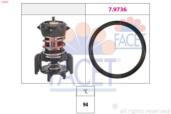 FACET 7.8933 Thermostat, coolant