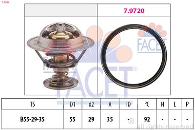 Thermostat, coolant FACET 7.8945