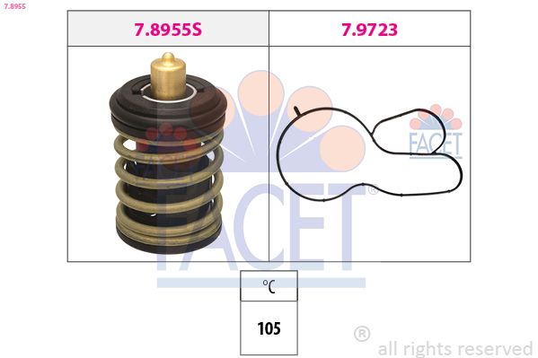 FACET 7.8955 Thermostat, coolant