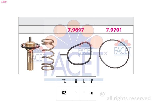FACET 7.8961 Thermostat, coolant