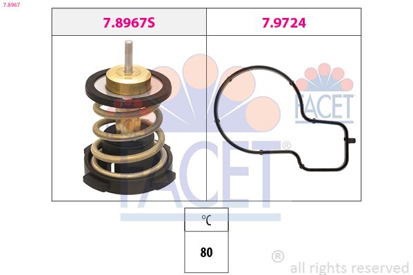 FACET 7.8967 Thermostat, coolant