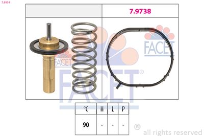 Thermostat, coolant FACET 7.8974