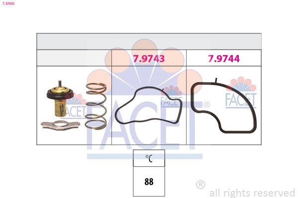 FACET 7.8986 Thermostat, coolant