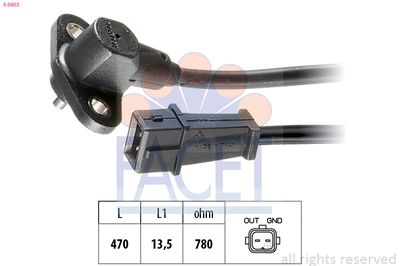 Sensor, crankshaft pulse FACET 9.0003