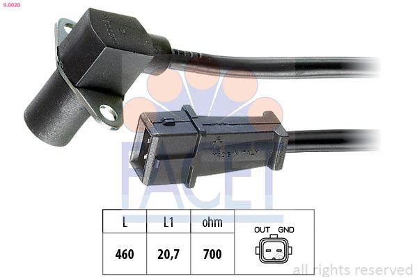FACET 9.0030 Sensor, crankshaft pulse