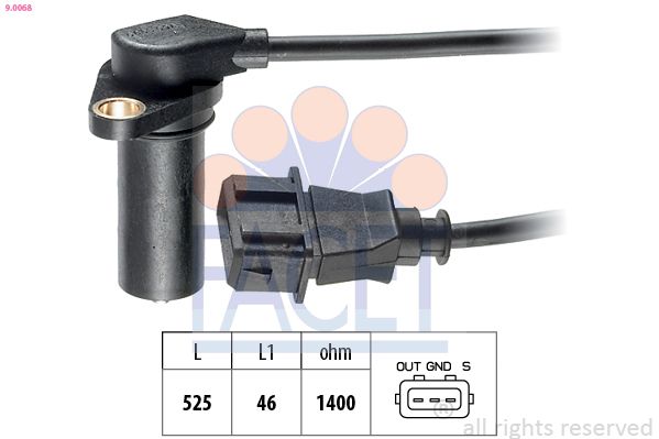 FACET 9.0068 Sensor, crankshaft pulse