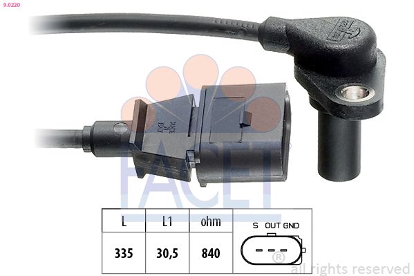 FACET 9.0220 Sensor, RPM