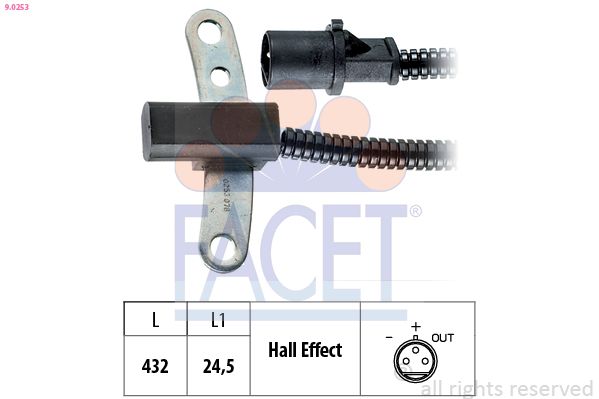 FACET 9.0253 Sensor, crankshaft pulse