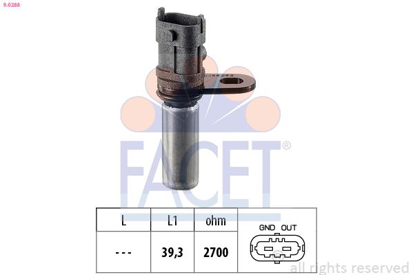 FACET 9.0288 Sensor, crankshaft pulse