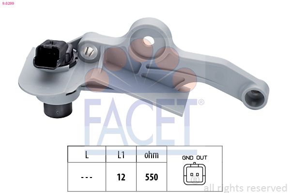 FACET 9.0299 Sensor, crankshaft pulse