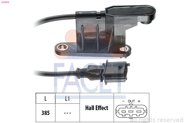 FACET 9.0316 Sensor, camshaft position