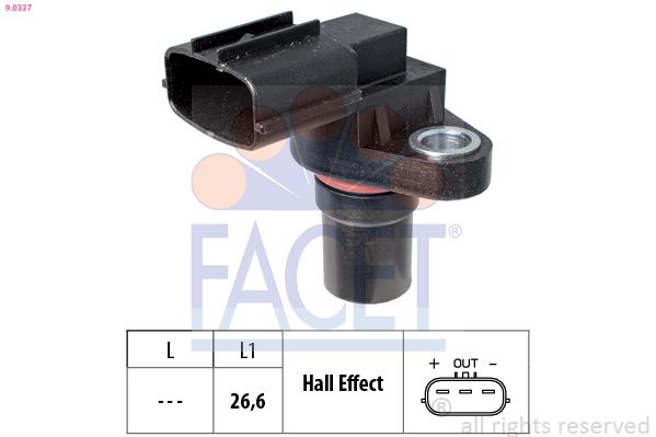 FACET 9.0337 Sensor, crankshaft pulse