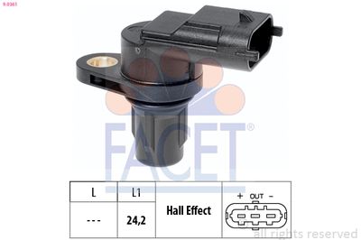 Sensor, crankshaft pulse FACET 9.0361