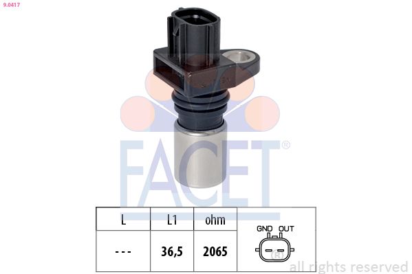 FACET 9.0417 Sensor, crankshaft pulse