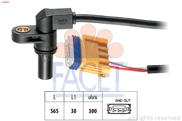 FACET 9.0469 RPM Sensor, automatic transmission