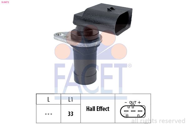 FACET 9.0472 Sensor, crankshaft pulse