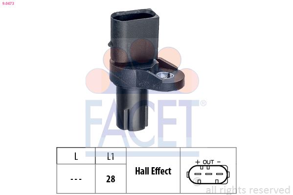 FACET 9.0473 Sensor, crankshaft pulse