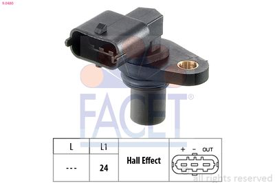 Sensor, camshaft position FACET 9.0480