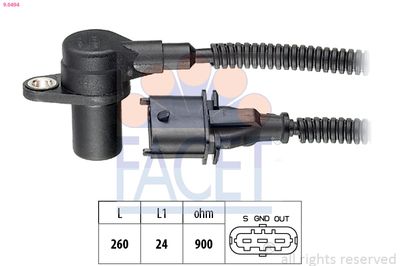 Sensor, crankshaft pulse FACET 9.0494