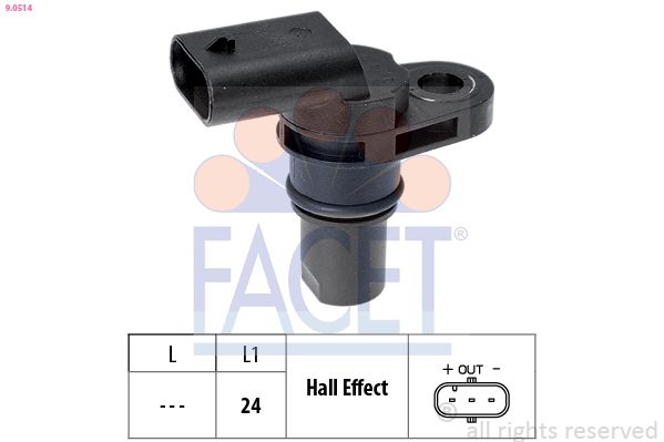 FACET 9.0514 Sensor, crankshaft pulse