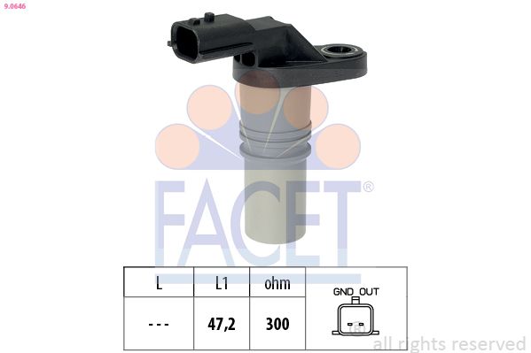 FACET 9.0646 Sensor, crankshaft pulse