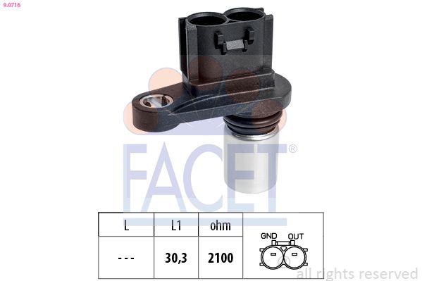 FACET 9.0716 Sensor, crankshaft pulse